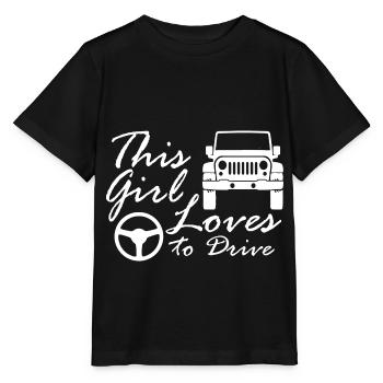 Femme avec véhicule tout-terrain - T-shirt bio MINI CREATOR Stanley/Stella Enfant - noir - Devant - Mikhail (115cm)
