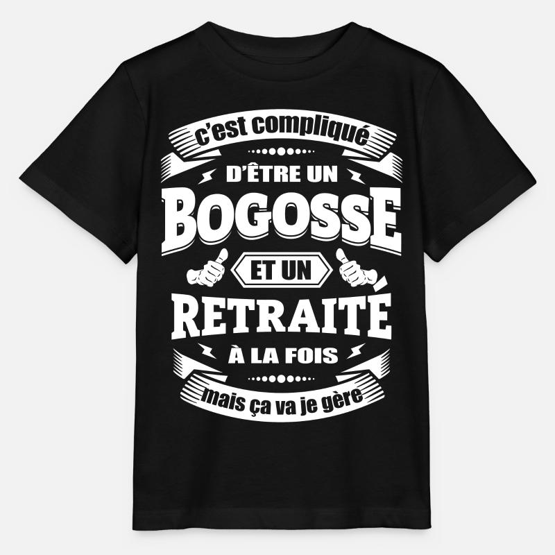 BOGOSSE RETRAITÉ - T-shirt bio MINI CREATOR Stanley/Stella Enfant - noir