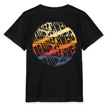 Braunschweig Germany City Vintage Retro - Stanley/Stella MINI CREATOR Kids’ T-Shirt - black - Front - Mikhail (115cm)
