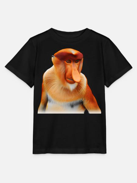 Der exotische Nasenaffe - Stanley/Stella Kinder T-Shirt MINI CREATOR - Schwarz
