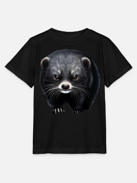 Faszinierender Binturong - Stanley/Stella Kinder T-Shirt MINI CREATOR - Schwarz
