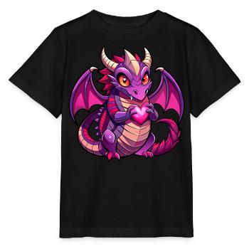 Farbenfroher Drache - Stanley/Stella Kinder T-Shirt MINI CREATOR  - Schwarz - Vorne - Mikhail (115cm)