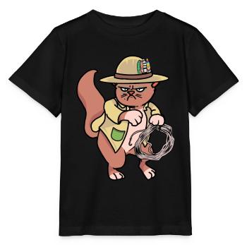 Chat Wild West Cowboy Ranch Lasso Hippie - T-shirt bio MINI CREATOR Stanley/Stella Enfant - noir - Devant - Mikhail (115cm)