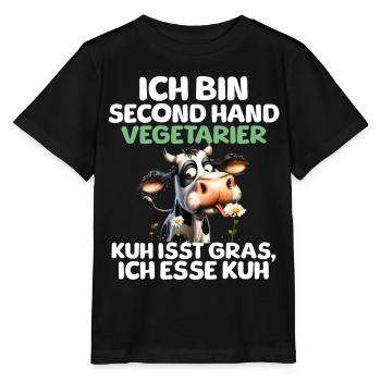 Second Hand Vegetarier - Stanley/Stella Kinder T-Shirt MINI CREATOR  - Schwarz - Vorne - Mikhail (115cm)