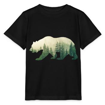Grizzly des forêts - T-shirt bio MINI CREATOR Stanley/Stella Enfant - noir - Devant - Mikhail (115cm)