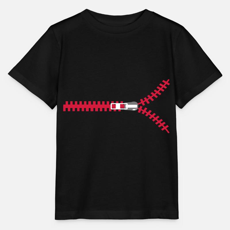 Fermeture à glissière Zipper - T-shirt bio MINI CREATOR Stanley/Stella Enfant - noir