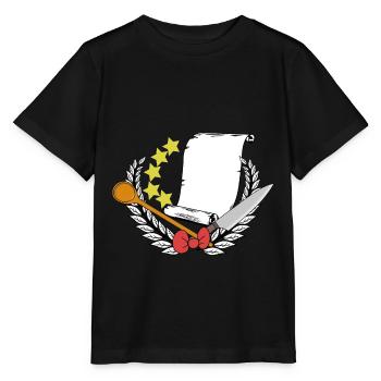 Sternekoch Sterneköchin Speisekarte Restaurant - Stanley/Stella Kinder T-Shirt MINI CREATOR  - Schwarz - Vorne - Mikhail (115cm)