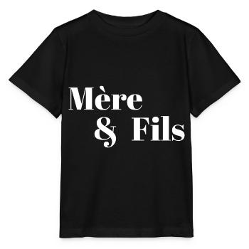 Mère et fils - fils et mère - T-shirt bio MINI CREATOR Stanley/Stella Enfant - noir - Devant - Mikhail (115cm)