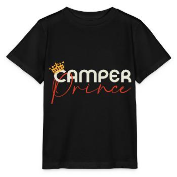 Camper Prince - Camping Familie Prinz Krone - Stanley/Stella Kinder T-Shirt MINI CREATOR  - Schwarz - Vorne - Mikhail (115cm)