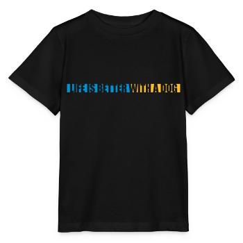 better with a dog - Stanley/Stella MINI CREATOR Kids’ T-Shirt - black - Front - Mikhail (115cm)