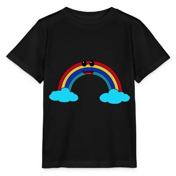Happy Regenbogen bunt Farben Kinder Baby Kleinkind - Stanley/Stella Kinder T-Shirt MINI CREATOR  - Schwarz - Vorne - Mikhail (115cm)