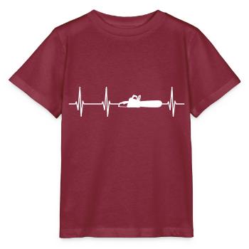 Coups de bois Scie à chaîne - T-shirt bio MINI CREATOR Stanley/Stella Enfant - bordeaux - Devant - Kain (125cm)