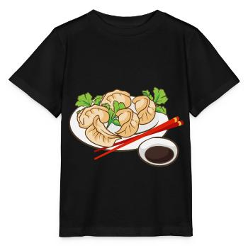 Dumplings Teller - Stanley/Stella Kinder T-Shirt MINI CREATOR  - Schwarz - Vorne - Mikhail (115cm)