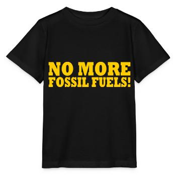 No more fossil fuels - Stanley/Stella MINI CREATOR Kids’ T-Shirt - black - Front - Mikhail (115cm)