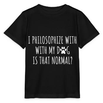 Philosophy Philosopher Dog Owner - Stanley/Stella MINI CREATOR Kids’ T-Shirt - black - Front - Mikhail (115cm)