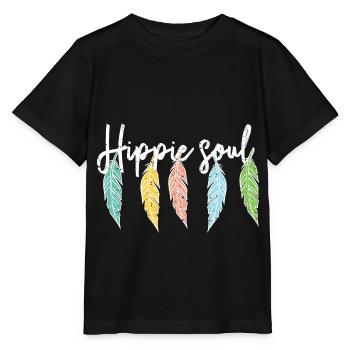Mouvement Hippie Paix Fleur Pouvoir Paix - T-shirt bio MINI CREATOR Stanley/Stella Enfant - noir - Devant - Mikhail (115cm)