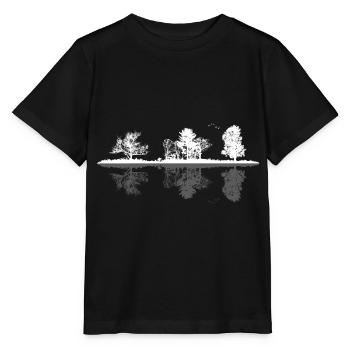 forêt en miroir - T-shirt bio MINI CREATOR Stanley/Stella Enfant - noir - Devant - Mikhail (115cm)