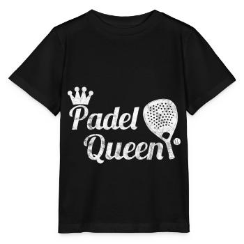 Padel Paddle Tennis Sport Queen Heart I Gift - Stanley/Stella MINI CREATOR Kids’ T-Shirt - black - Front - Mikhail (115cm)
