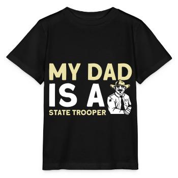 Papa Policier Du Service de Police Policier - T-shirt bio MINI CREATOR Stanley/Stella Enfant - noir - Devant - Mikhail (115cm)