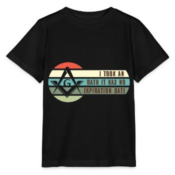 Freimaurer Winkel & Zirkel FREEMASON Prince Hall - Stanley/Stella Kinder T-Shirt MINI CREATOR  - Schwarz - Vorne - Mikhail (115cm)
