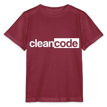 Clean code - Stanley/Stella MINI CREATOR Kids’ T-Shirt - burgundy - Front - Kain (125cm)
