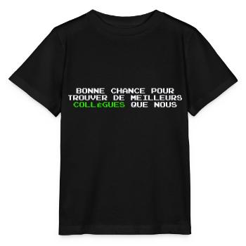 Man Humor Co-worker Departure Gift - Stanley/Stella MINI CREATOR Kids’ T-Shirt - black - Front - Mikhail (115cm)