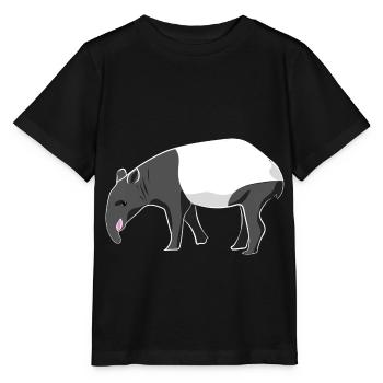 Tapir Zootier - Stanley/Stella Kinder T-Shirt MINI CREATOR  - Schwarz - Vorne - Mikhail (115cm)