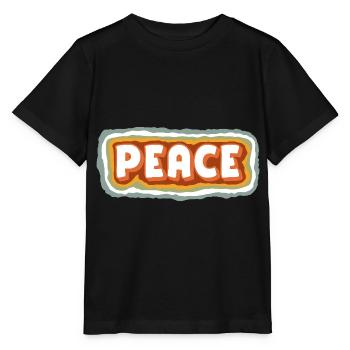 Peace - Stanley/Stella Kinder T-Shirt MINI CREATOR  - Schwarz - Vorne - Mikhail (115cm)
