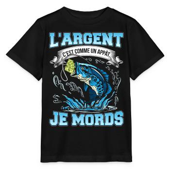 Money is like bait I bite-NeedyMinset - Stanley/Stella MINI CREATOR Kids’ T-Shirt - black - Front - Mikhail (115cm)