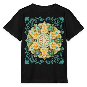 Vintage Design Mandala Design Vintage Mandala - T-shirt bio MINI CREATOR Stanley/Stella Enfant - noir - Devant - Mikhail (115cm)