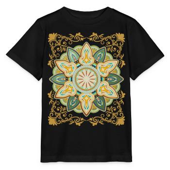 Vintage Design Mandala Design Vintage Mandala - T-shirt bio MINI CREATOR Stanley/Stella Enfant - noir - Devant - Mikhail (115cm)