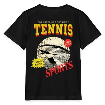 Tennis Tennis Player Player Vintage Retro - Stanley/Stella MINI CREATOR Kids’ T-Shirt - black - Front - Mikhail (115cm)