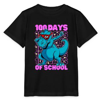 100 jours d'écoles dinosaure dab t-rex rose - T-shirt bio MINI CREATOR Stanley/Stella Enfant - noir - Devant - Mikhail (115cm)