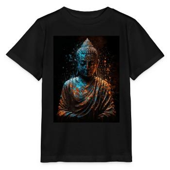 Friedliche abstrakte Buddha-Statue - Stanley/Stella Kinder T-Shirt MINI CREATOR  - Schwarz - Vorne - Mikhail (115cm)