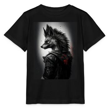 Punk Wulf Design - Stanley/Stella Kinder T-Shirt MINI CREATOR  - Schwarz - Vorne - Mikhail (115cm)