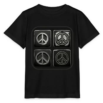 Place du symbole de la paix - T-shirt bio MINI CREATOR Stanley/Stella Enfant - noir - Devant - Mikhail (115cm)