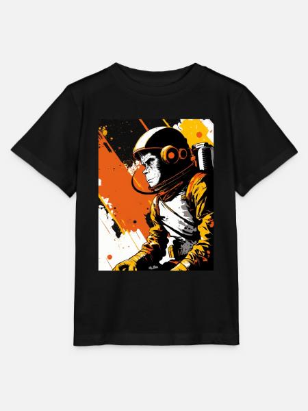 Affen-Astronaut - Stanley/Stella Kinder T-Shirt MINI CREATOR - Schwarz