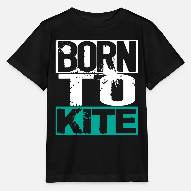 Né pour cerf-volant - T-shirt bio MINI CREATOR Stanley/Stella Enfant - noir
