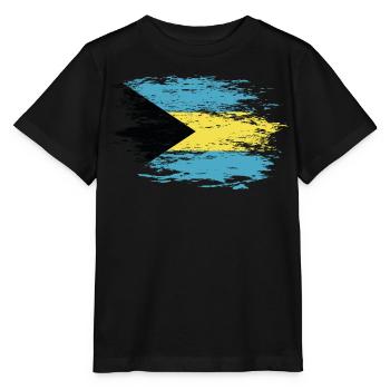 Bahamas Flagge used - Stanley/Stella Kinder T-Shirt MINI CREATOR  - Schwarz - Vorne - Mikhail (115cm)