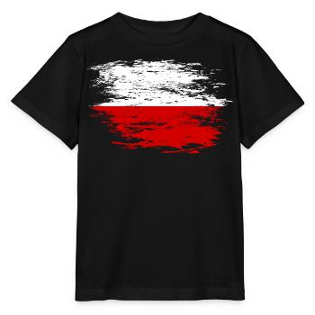 Polen Flagge used - Stanley/Stella Kinder T-Shirt MINI CREATOR  - Schwarz - Vorne - Mikhail (115cm)