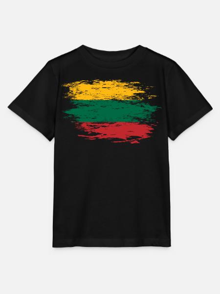 Litauen Flagge used - Stanley/Stella Kinder T-Shirt MINI CREATOR - Schwarz