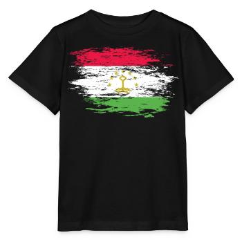 Tadschikistan Flagge used - Stanley/Stella Kinder T-Shirt MINI CREATOR  - Schwarz - Vorne - Mikhail (115cm)