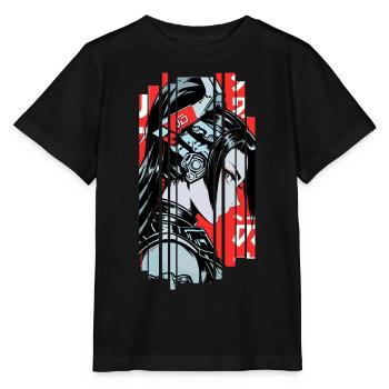 Frau Cyborg japan rot - Stanley/Stella Kinder T-Shirt MINI CREATOR  - Schwarz - Vorne - Mikhail (115cm)