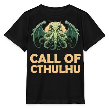 Call of Cthulhu Cult Monster Horror T-Shirt - Stanley/Stella Kinder T-Shirt MINI CREATOR  - Schwarz - Vorne - Mikhail (115cm)