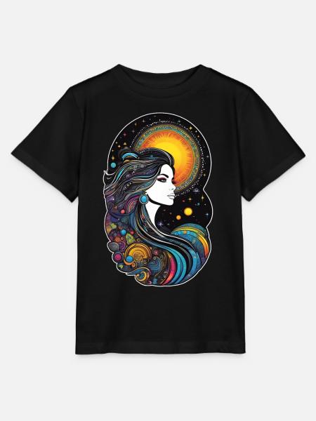 Kosmische Göttin der Schöpfung - Stanley/Stella Kinder T-Shirt MINI CREATOR  - Schwarz