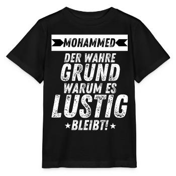 Mohammed Vorname Der Wahre Grund Lustig Party - Stanley/Stella Kinder T-Shirt MINI CREATOR  - Schwarz - Vorne - Mikhail (115cm)