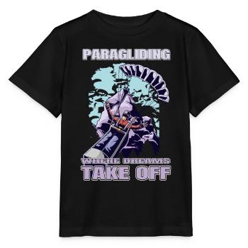 Paragliding – Where Dreams Take Off - Stanley/Stella MINI CREATOR Kids’ T-Shirt - black - Front - Mikhail (115cm)