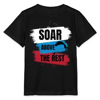 Soar Above the Rest – Paragliding Design - Stanley/Stella MINI CREATOR Kids’ T-Shirt - black - Front - Mikhail (115cm)