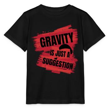 La gravité n’est qu’une suggestion – Parapente - T-shirt bio MINI CREATOR Stanley/Stella Enfant - noir - Devant - Mikhail (115cm)