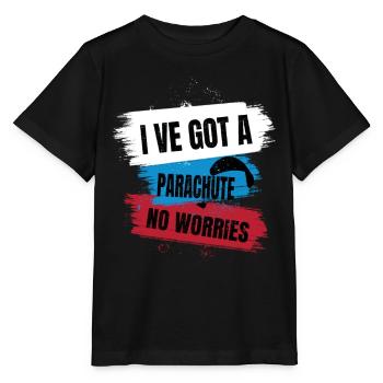 Solitude dans le ciel – Parapente - T-shirt bio MINI CREATOR Stanley/Stella Enfant - noir - Devant - Mikhail (115cm)